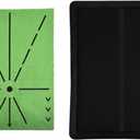 Golf Strike Mat with Swing Path Feedback - Non-Slip Rubber Training Mat for Driving, Chipping, Putting Practice Indoor & Outdoor