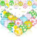 Riceshoot 16 Pcs Spring Tree Ornaments Spring Flower Hanging Decorations Sequin Ball Ornaments Decorative Miniature Daisy Floral Hanging Ball Decor for Home Garden Decor (1.57 Inches/ 4 cm)