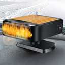 Car Heater 12V 200W Portable Heaters for Vehicle,2-in-1 Heating/Cooling Fan,Plug in Car Heater for Cigarette Lighter,360° Rotatable Defogger for Car Windshield for Car, RV, SUV (Orange)