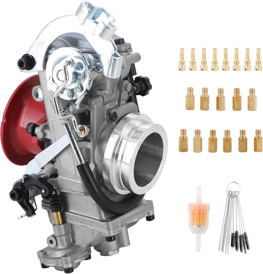 KIPA Carbuertor for 520 525 400 540 RFS EXC SX Suzuki DRZ400 GRSXR750 GSXR 1100 CRF450 Dirt bike, Replace for FCR 39 Flat Side Carburetor 39mm, OEM # 59031001300
