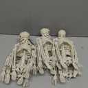 6 Packs Halloween Skeletons, 16 Inch Posable Skeletons Halloween Decorations with Movable Posable Joints, Full Body Mini Plastic Skeleton for Yard Garden Lawn Haunted House Graveyard Props Decor