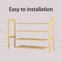 4-Tier Shoe Rack Bamboo Shoe Organizer Free Standing Shoe Storage for Entryway, Closet, Hallway, Bathroom and Living Room, Natural
