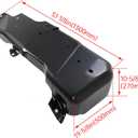 ECOTRIC Fuel Tank Skid Plate Compatible with 2007-2018 Jeep Wrangler JK 2-Door Black Replacement for 52059743AJ Gas Tank Guard Protective Cover Heavy Duty Steel