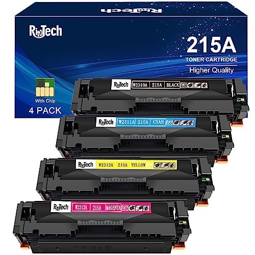 215A Toner Cartridge,with CHIP Replacement for HP 215A for HP Color Laseret Pro MFP M182nw M183fw M182 M183 M155 Printer,Black Cyan Yellow Magenta, 4 Pack