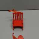 Red Miniature Rocking Chair, 3.34 Inch Small Wooden Ornaments Dollhouse Furniture Vintage Home Decor Christmas Decoration