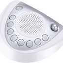 Raynic White Noise Machine, Battery Powered Sound Machine, Portable Sleep Machine with 24 Natural Soothing Sounds, Timer, USB Port, Headphone Jack for Baby, Kids, Adults, Travel, Office, Home (Silver)