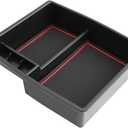 Centre Console Storage Box Car Armrest Glove Box Central Storage Box for Toyota for Tacoma 2024 Armrest Storage Box Auto Interior Accessorie(Red)