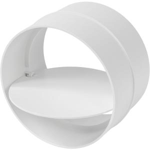 Vent Systems 4'' Inch Backdraft Damper - Backdraft Shutter - ABS Plastic Inline Duct Connector Draft/Backflow Blocker - One-Way Airflow Ducting Insert - HVAC Exhaust Connector with Valve