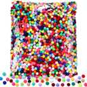 Yunsailing 4000 Pcs Pom Poms for Crafts 1cm Assorted Mini Pompom Balls Bulk Multicolor Small Pompom Balls Home DIY Arts Craft Making Decorations