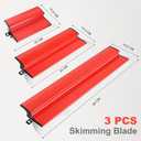 abingbos 【3PCS】Drywall Skimming Blade Set 0.5mm 32"/80cm, 0.3mm 16"/40cm 10"/25cm Skimming Blades, Stainless Steel Drywall Finishing Blades Ergonomic Z-handle for Wall Decoration and Construction