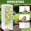6 Pcs Garden Bird Netting Plant Covers with Zipper & Drawstring, 59" x 17.7" Insect Bird Barrier Square Tomato Cage Net, Reusable Breathable Mesh Netting Covers for Garden Protection