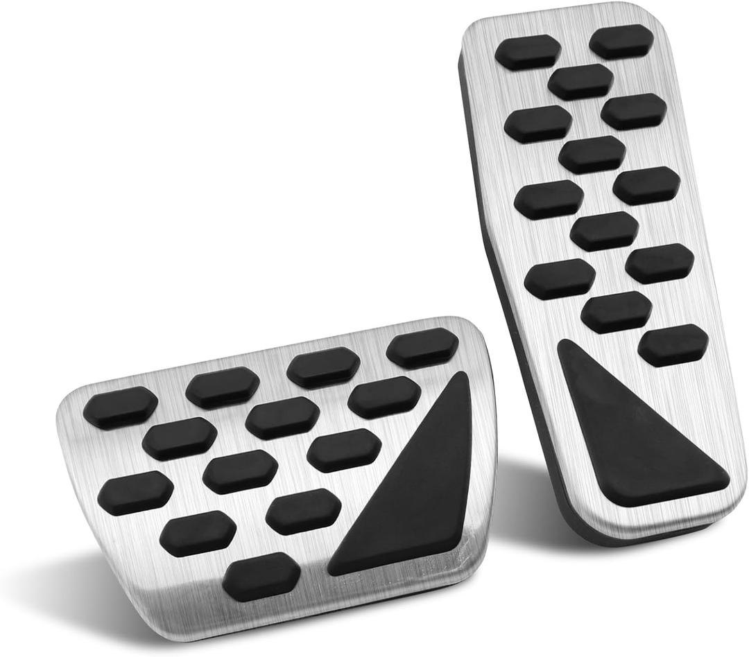 Car Foot Accelerator Pedal Cover Compatible for Jeep Wrangler JL/JLU 2018-2025, Compatible for Jeep Gladiator JT 2020-2025 Accessories Gas Brake Pedal Cover Cap Interior Parts