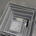 10 Pcs White Acrylic Buffet Risers with Mini Sign and Marker, Food Display Stands for Buffet Table Party Catering Dessert Jewelry Collectibles, Acrylic Cube Nesting Boxes with Hollow Bottoms 8 Sizes (10" 9" 8" 7" 6" 5" 4" 4" 3" 3")