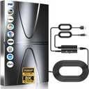 2026 Updated TV Antenna,3600+ Miles Range Antenna for Smart TV Indoor/Outdoor,360 Reception Digital TV Antenna for Local Channels and All Smart/Old TVs-40ft Thick Coax Cable and Amplifier