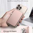 [0.3" Ultra Slim] [Alloy-Made] ULiXWH for Magsafe Portable Charger for iPhone, 2026 Upgrade 5000mAh Fast Charging Magnetic Power Bank, Wireless Battery Pack for iPhone 17 Air 16 15 Pro Max 14 13, Pink