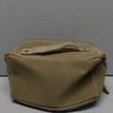 EACHY Travel Makeup Bag, Faux Suede Cosmetic Bags for Women, Large Capacity Portable Pouch Open Flat Toiletry Bag Make up Organizer with Divider and Handle (Medium)