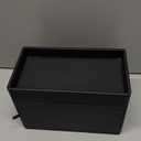 PU Leather Tissue Box Cover with Storage Tray, Rectangle Decorative Organizer Holder for Bathroom Vanity, Bedroom Dresser, Office and Nightstand, Black
