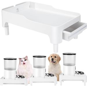 Adjustable Cat Feeder Stand, Elevated Holder for Automatic Feeders, 3-5.1 in, Nonslip, Adjustable