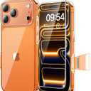 TAURI for iPhone 17 Pro Max Case, Camera Control Full Camera Protection, with Screen Protector, Military-Grade Protection Shockproof Phone Case for iPhone 17 ProMax, Clear (B-Button Clear)