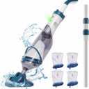 Rechargeable Handheld Cordless Pool Vacuum for Above Ground Pool and Inground Pool(2025 Upgraded),60-Minute Runtime,Powerful Suction up to 18.5 gallons/min, Efficient Leaf and Debris Removal (Blue)