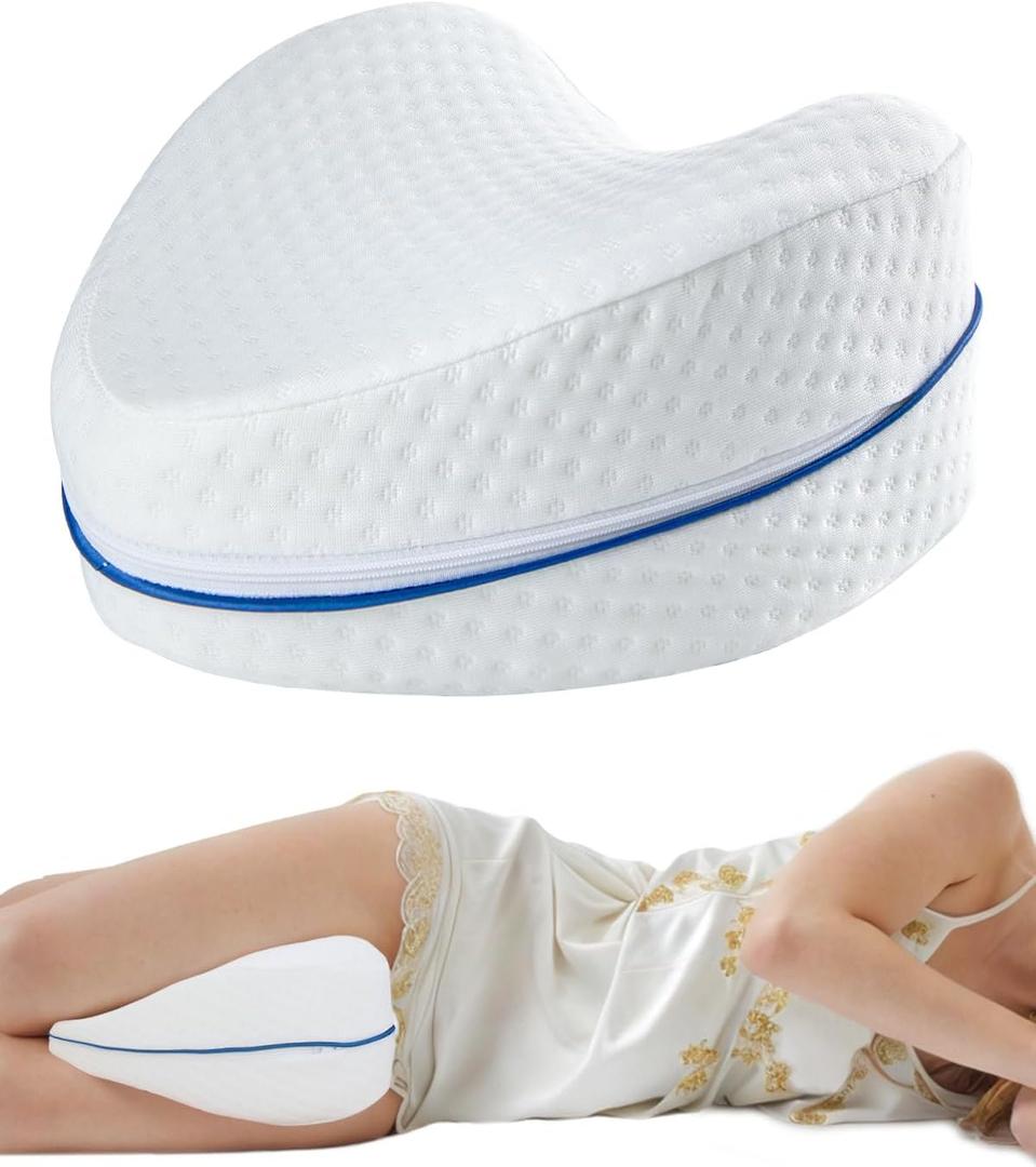 Leg Pillows Foam Support Pillow for Sleeping,Leg Pillow for Sleeping On Side, Memory Foam Pillows, Comfort Knee Pillow for Side Sleepers Pillow for Relief Leg Numbness, Back, Joint, Hip Pain