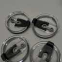 JLDLAI 4 Pack 20 oz Tumbler Lids for YETI and More Tumblers,Cup,Travel Coffee Mug Spill Proof Splash Resistant Silicone Sliding Covers(Black)