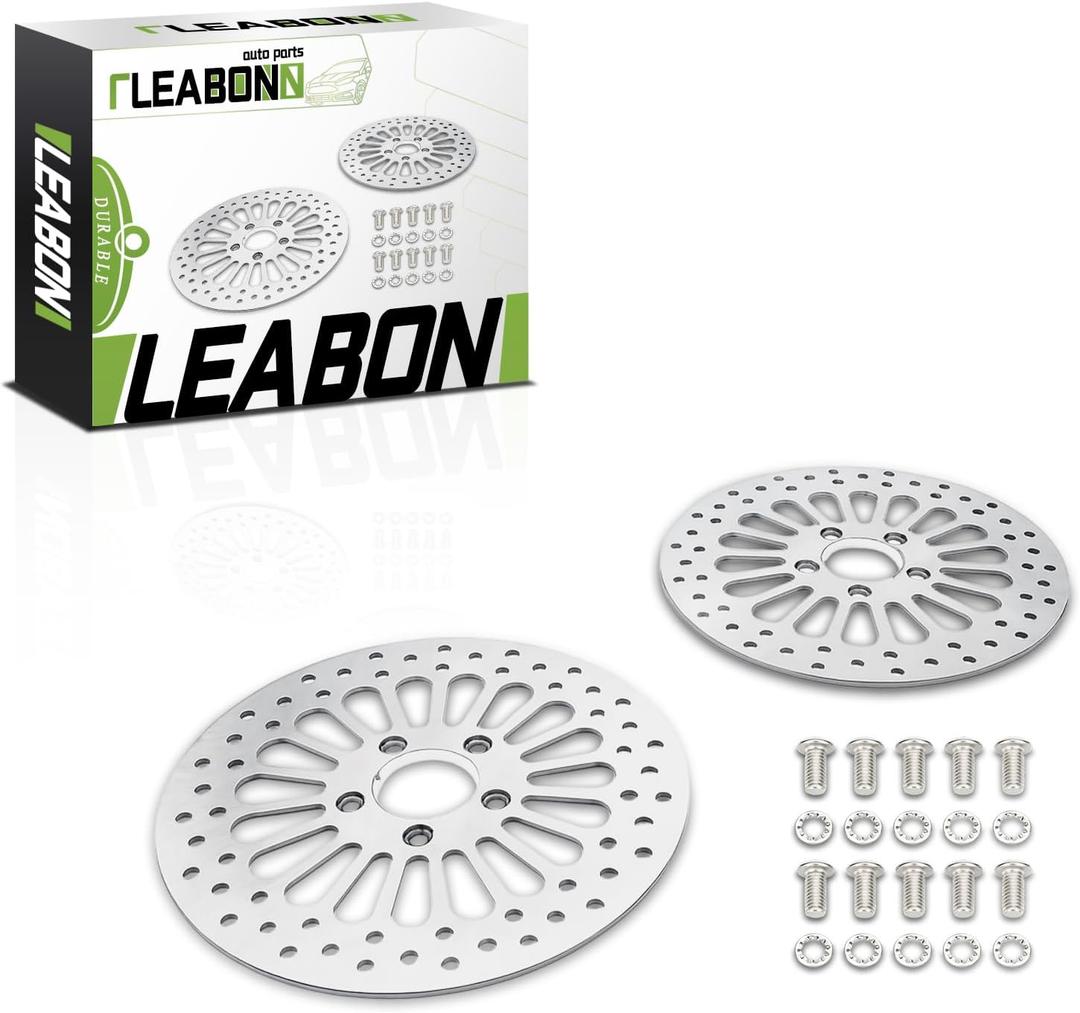 11.5" Front Rear Brake Rotor Compatible with Harley Davidson Touring Sportster Dyna Softail Fxrs Dyna Super Glide 1984-2019 2PCS