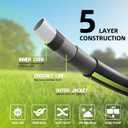 Worth Leader Short Garden Hose 3/4 in. x 2 ft. - Heavy Duty Lightweight PVC Water Hose - Flexible, No Kink, Leakproof, Male to Female Fittings - 200PSI Work & 500PSI Burst, for Lawn & Commercial Use