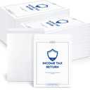 100 Pcs Income Tax Return Envelope for Tax Preparers 9 x 12 Inches Open End Security Envelopes for Office Business Legal Documents Catalog Paper Mailing, White