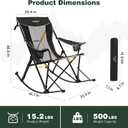 SUNNYFEEL 2 Pack Oversized Folding Rocking Camping Chair 500lbs, 2 PC
