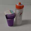 Gatorade Gx Plastic Squeeze Bottle, White, 30oz, And Cup, Lid 4Pcs, No straw