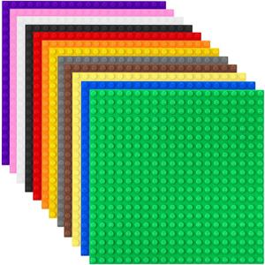 Best Blocks, Build Your Way, 12 Pack 12 Color 10"×10" Stackable Baseplates