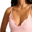 Seafolly Women's Standard V Neck One Piece with High Legline Swimsuit (Pink), Size 8