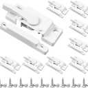 8 Pack Windows Sash Lock-Sliding Window Sash Locks for Single-Hung and Double-Hung Windows-White Cam Sash Locks for Vertical and Horizontal Sliding Windows