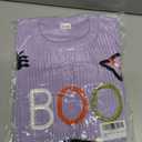 Toddler Girl/Boy Halloween Sweater Boo Hand Embroidered Knitted Pullover Fall Winter Clothes 1-5T (Purple)