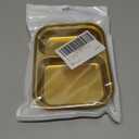 MAGICLULU Stainless Steel Dining Tray with 2 Compartments Divided Food Plate 6.29X4.72 Inches Food Serving Tray for Home Parties and Daily Meals