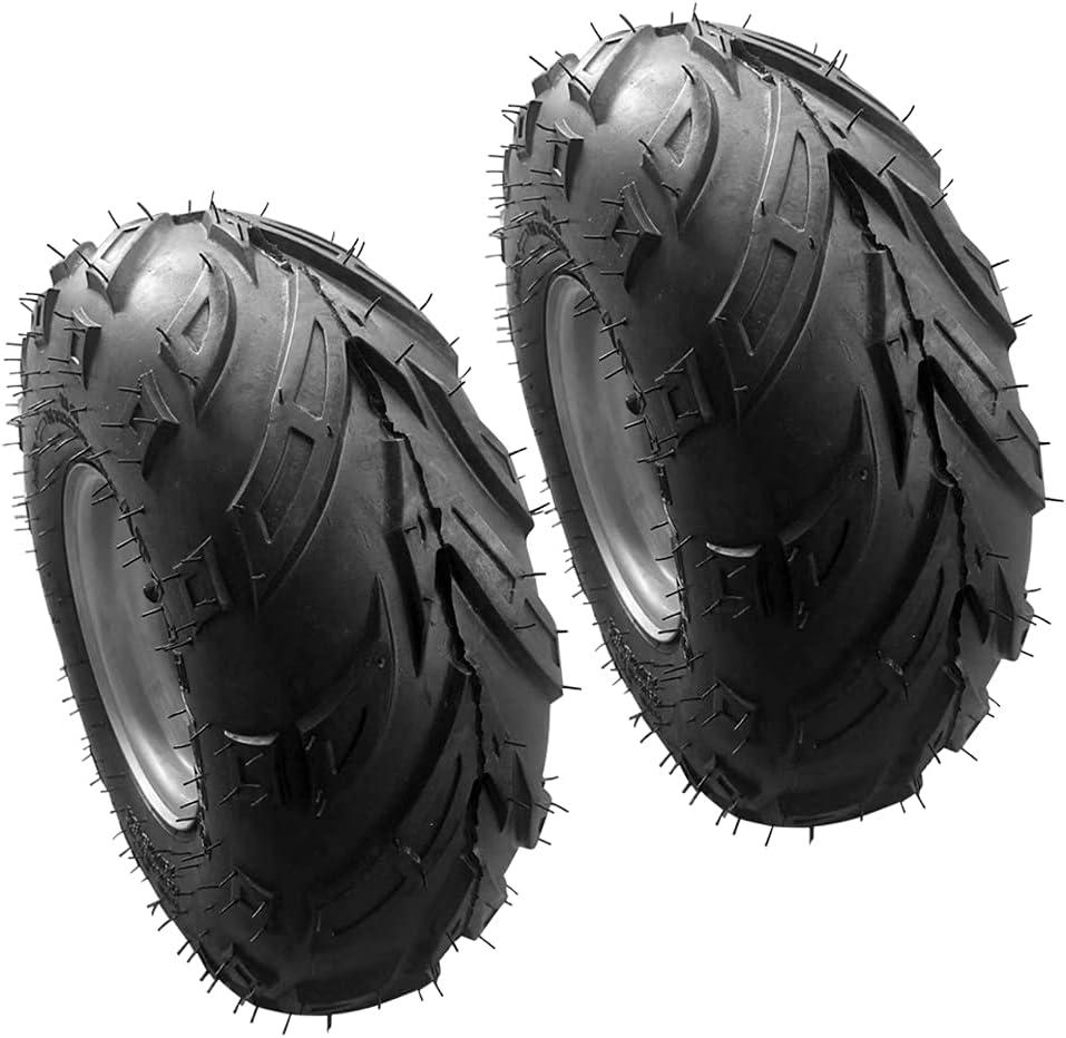 2 Pack of 145/70-6 6inch Tubeless Tires Wheels with Rim Suitable for ATV, Go-Kart, Mini Bike, ATV, Lawn Tires