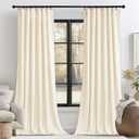 StangH Blush Velvet Curtains 102 inches Long, Nursery Bedroom Room Darkening Sliding Door Panels Thermal Insulated Thick Privacy Drapes for Living Room, W52 x L102, 2 Panels