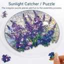 2 x Acrylic Suncatcher Window Hanging 7.4 Inch, Double-Sided Light Catcher Ornament for Window Home Garden Decor, Colorful Acrylic Hanging Decoration Gift (Violet)