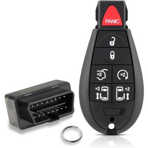 Remote Key Fob Replacement Kit for Dodge Grand Caravan 2008 2009 2010 2011 2012 2014 2014 2015 2016 Dodge Caravan Key Chrysler Town and Country Keyless Entry Remote IYZ-C01C M3N5WY783X