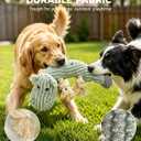 FoxFocus Durable Squeaky Dog Toys for Medium Dogs to Keep Them Busy, Green