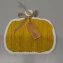 Holiday Home 6.7 in Wood Table Décor Pumpkin Sweater Yellow