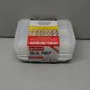 GoodCook Meal Prep Rectangle Three Compartment 20-Piece, White, Made without BPA (10 Sets)