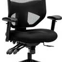 HON Prominent Mesh Ergonomic Office Chair with Adjustable Arms, Back Support, 360 Swivel Task Chair for Computers, Desk, Home Office, ASynchro-Tilt Recline, Black