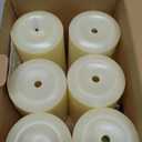 Flameless Candles Battery Operated with Remote and 2/4/6/8 H Timer, 6pcs Flickering Fake Electric Candles for Festival Home Party Decor (D3 x H 6") (Ivory)