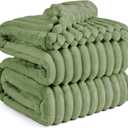 Bedsure GentleSoft Reseda Fleece King Blanket for Couch - Cozy Soft Blankets for Women, Cute Small Throws for Girls, 108x90 Inches