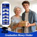 3 x Class of 2026 Graduation Money Holder with 10 Slots - Surprise Graduation Gifts for Daughter Son - Creative Cash Gift Envelopes Card for High School College Middle School Graduates, Black and Blue