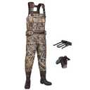 HISEA Chest Waders for Men, Hunting Wader with 800G Insulated Boots, 4.5mm Neoprene Waterproof Mens Camo Bootfoot Waders, Size 8/41
