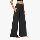 1 Pack Wide Leg Yoga Pants for Women, Comfy Lounge Pajama Sweatpants Loose Causal Palazzo with Pockets Size S/M