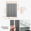 Adjustable Panel Track Blinds Manual Blackout Vertical Blinds for Sliding Door (Dimout - Light Grey, 74" W x 96" H)